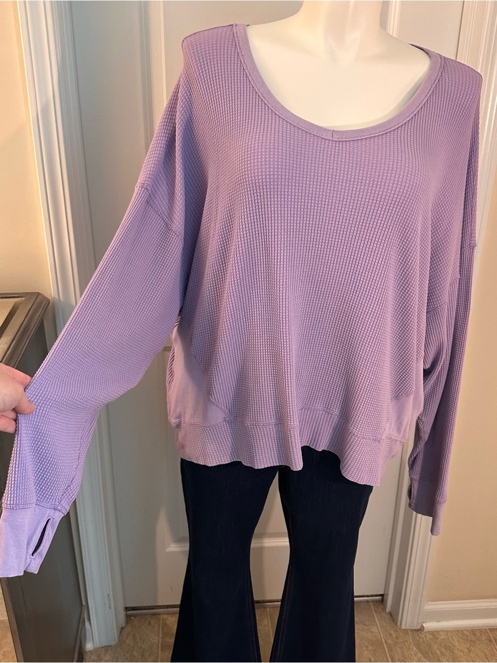 Offline by aerie. Aerie WOW waffle knit long sleeve top. Aerie XL.